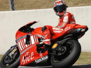 Ducati Corse MotoGP motorbike presentation picture turned into a poster