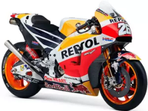 Repsol Honda MotoGP motorbike presentation picture turned into a poster